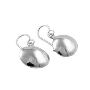 Small Handmade Sterling Silver Seashell Earrings