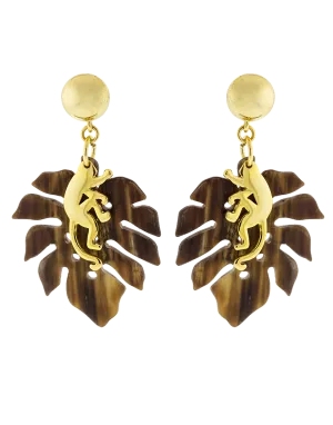 Small Jungle Horn Earrings