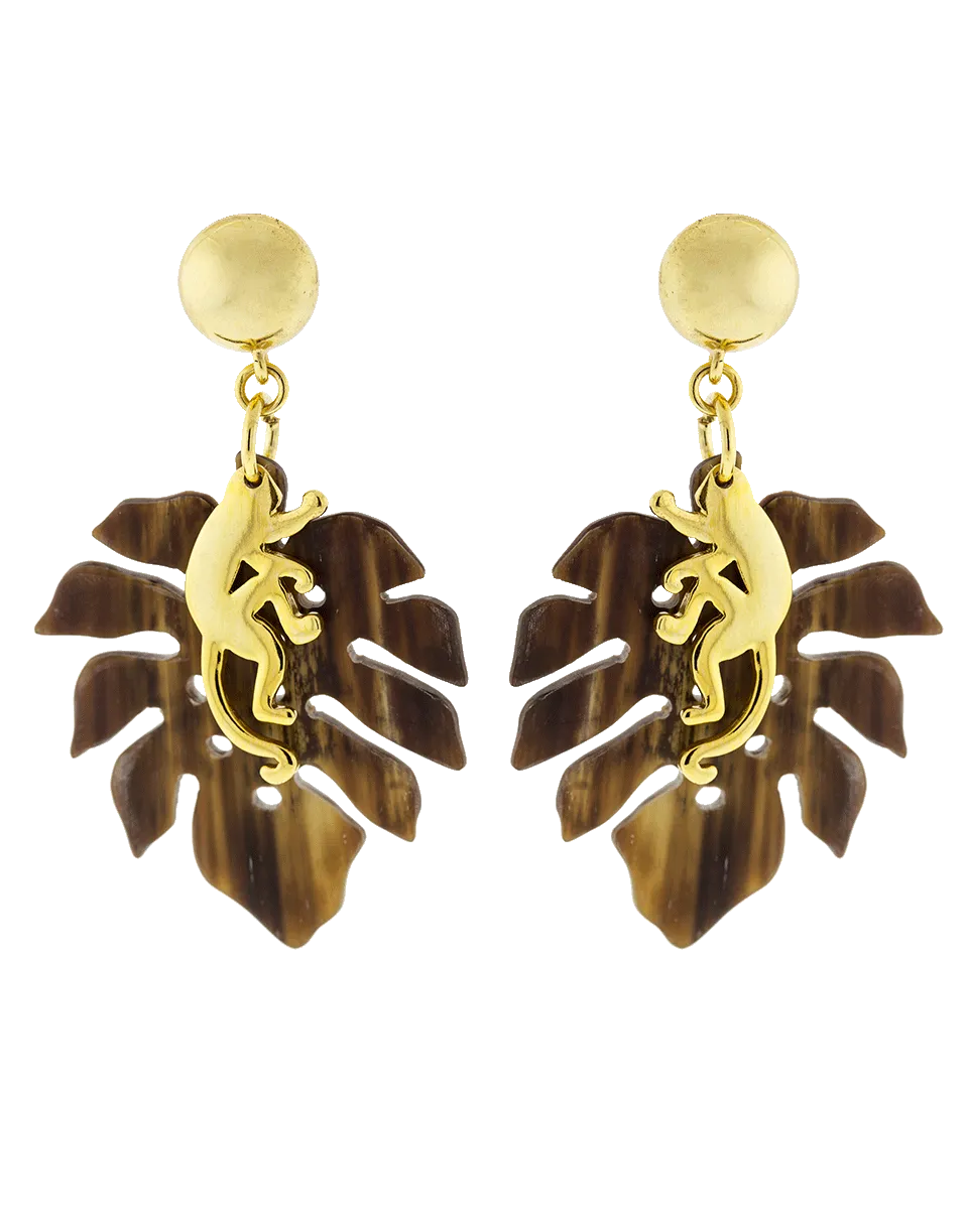 Small Jungle Horn Earrings