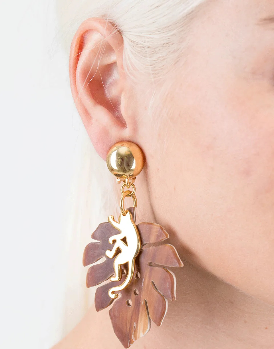 Small Jungle Horn Earrings