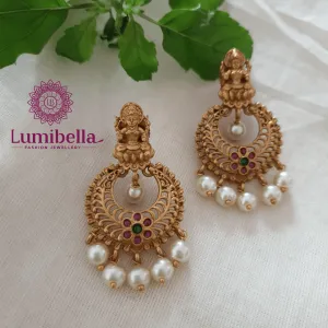 Small Lakshmi Chandbali Earrings