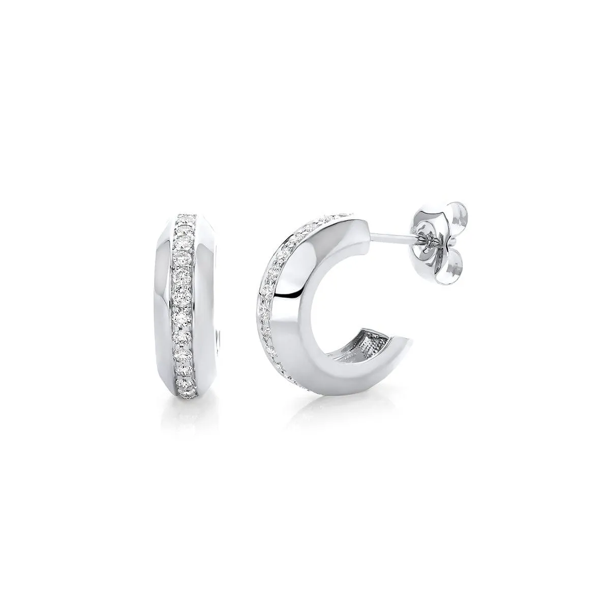 Small Pavé Luxe Link Hoops