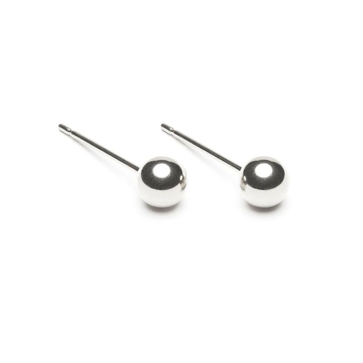 Small Silver Ball Stud Earrings