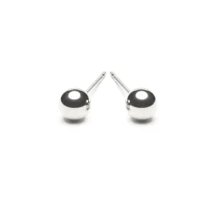 Small Silver Ball Stud Earrings