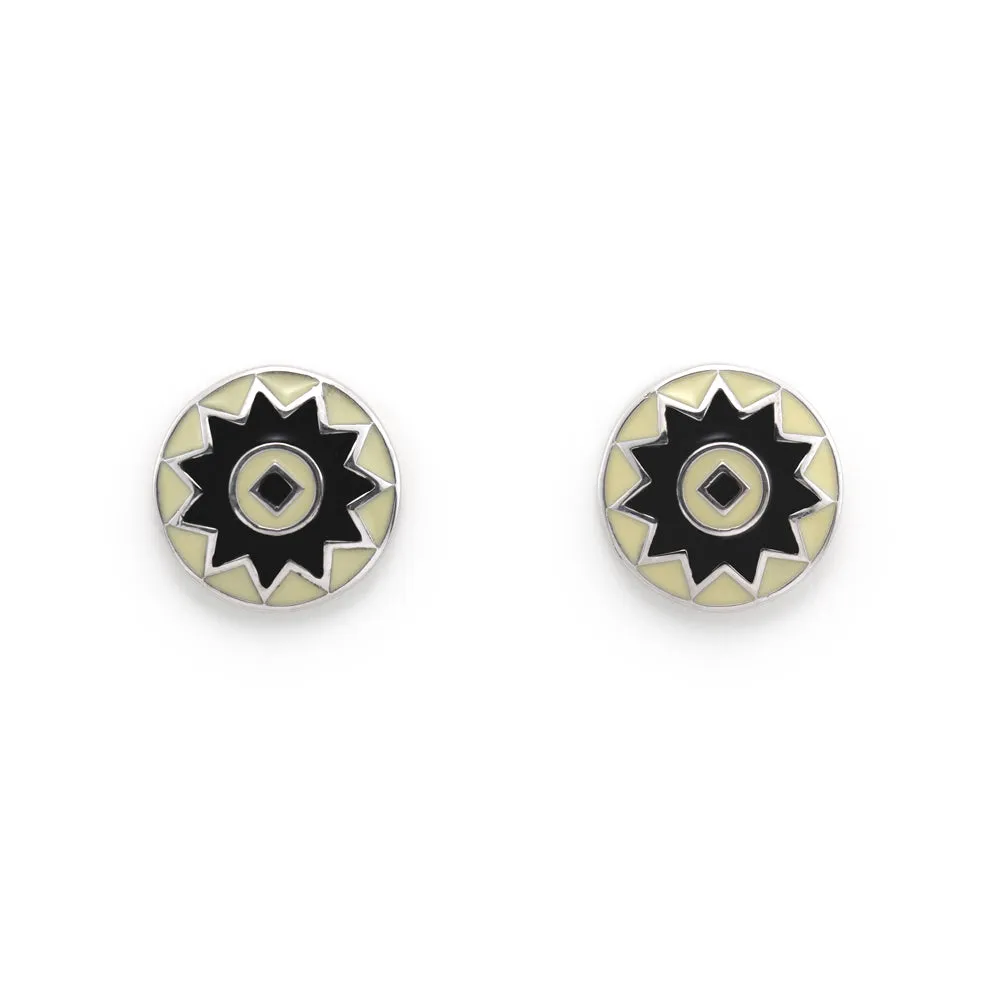 Small Sunburst Stud Earrings