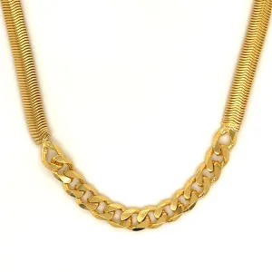 Snake   Cuban Chain Necklace