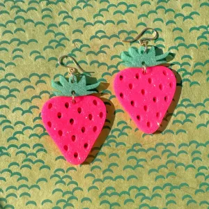 Spring Fling Strawberry Earrings