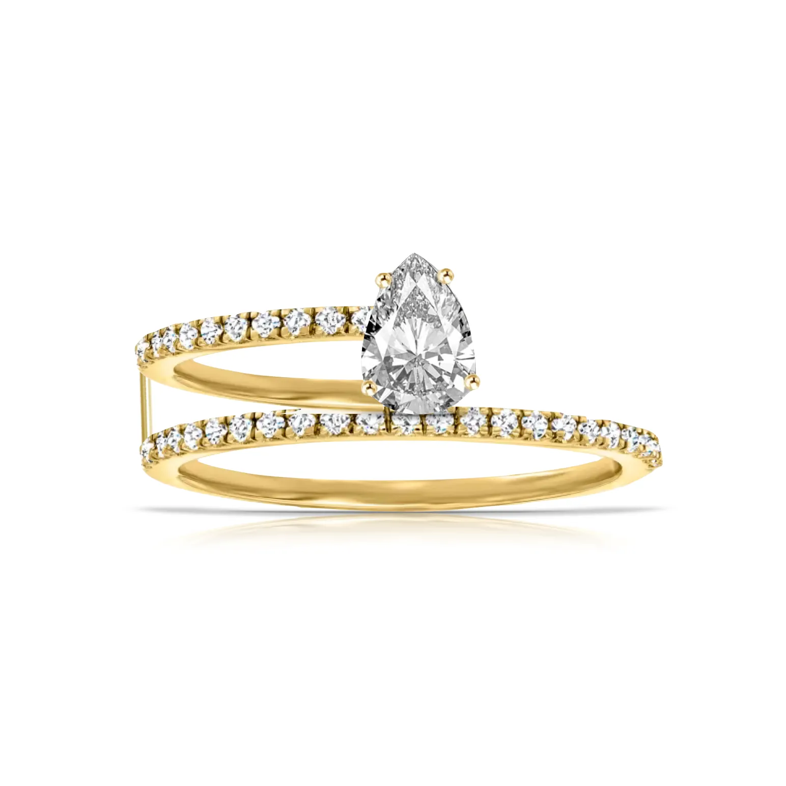 Statement Diamond Half Band Pave Ring