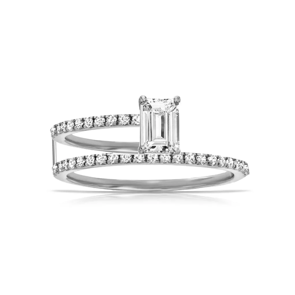 Statement Diamond Half Band Pave Ring