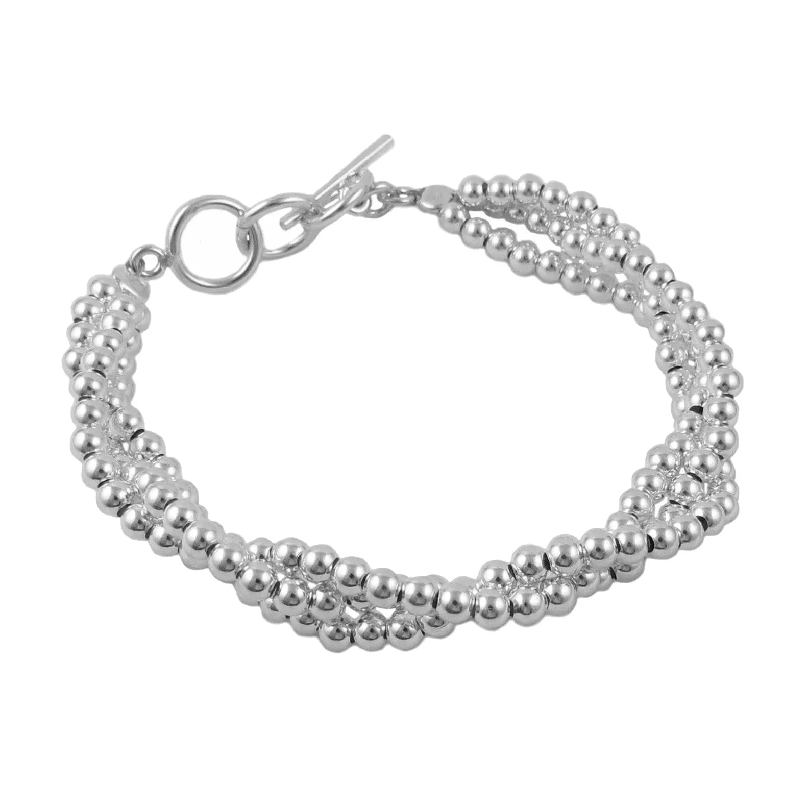 Sterling Silver Twisted Multi Strand Bracelet