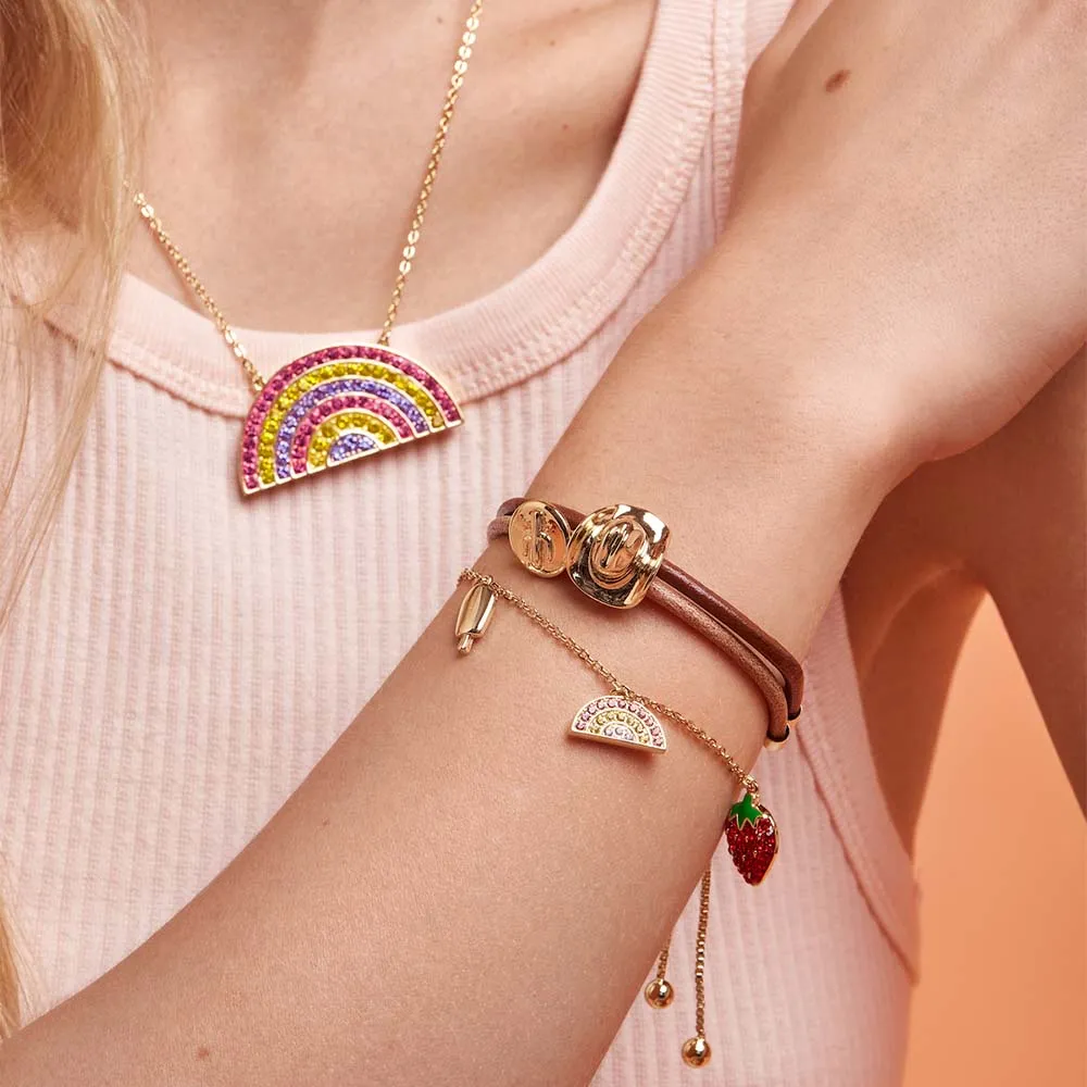 Streets Paddle Pop Gold Plated Stainless Steel Charm 16 3cm Bracelet