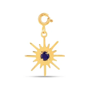 Sun Charm Sapphire Pendant