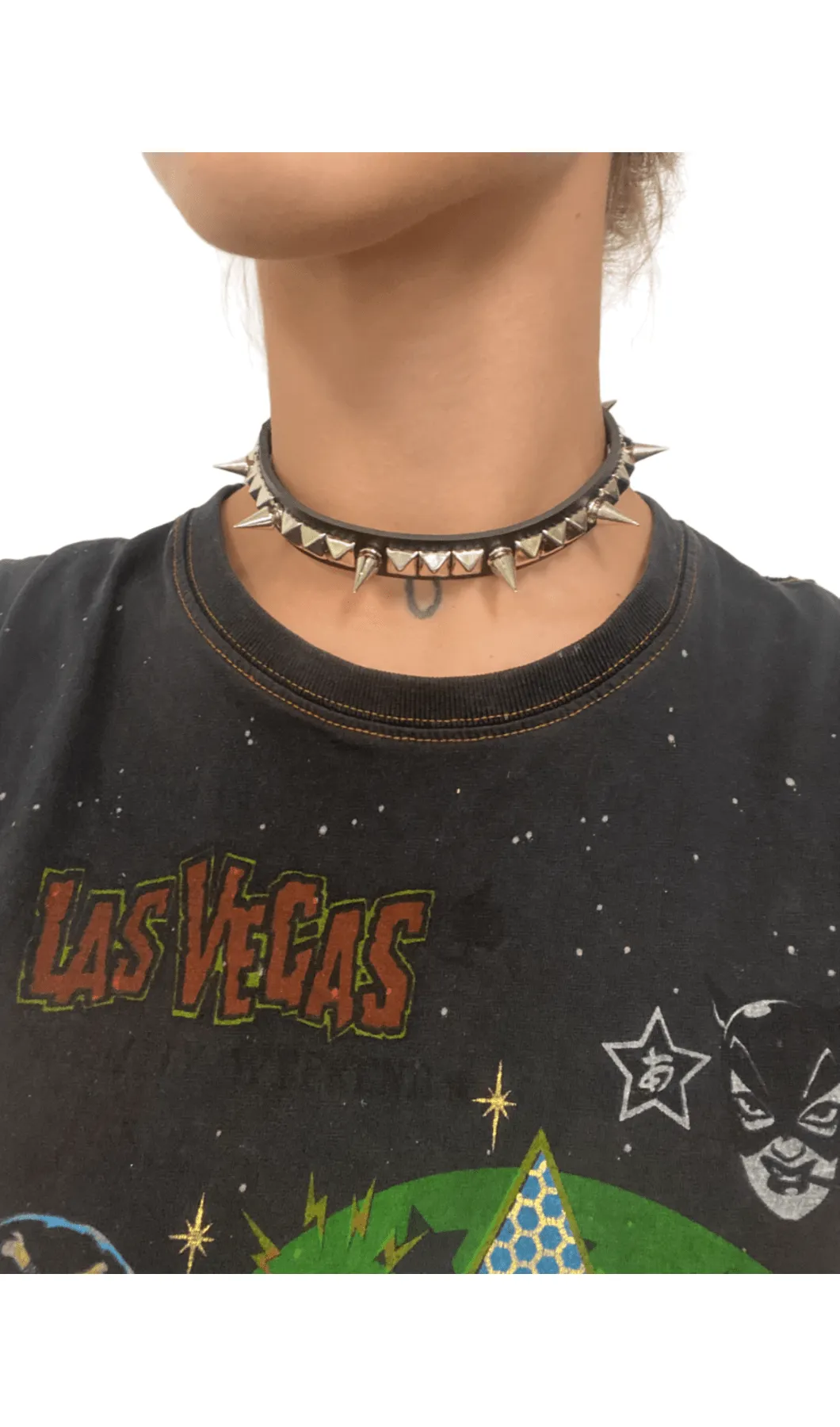 Thin Spike and Stud Choker