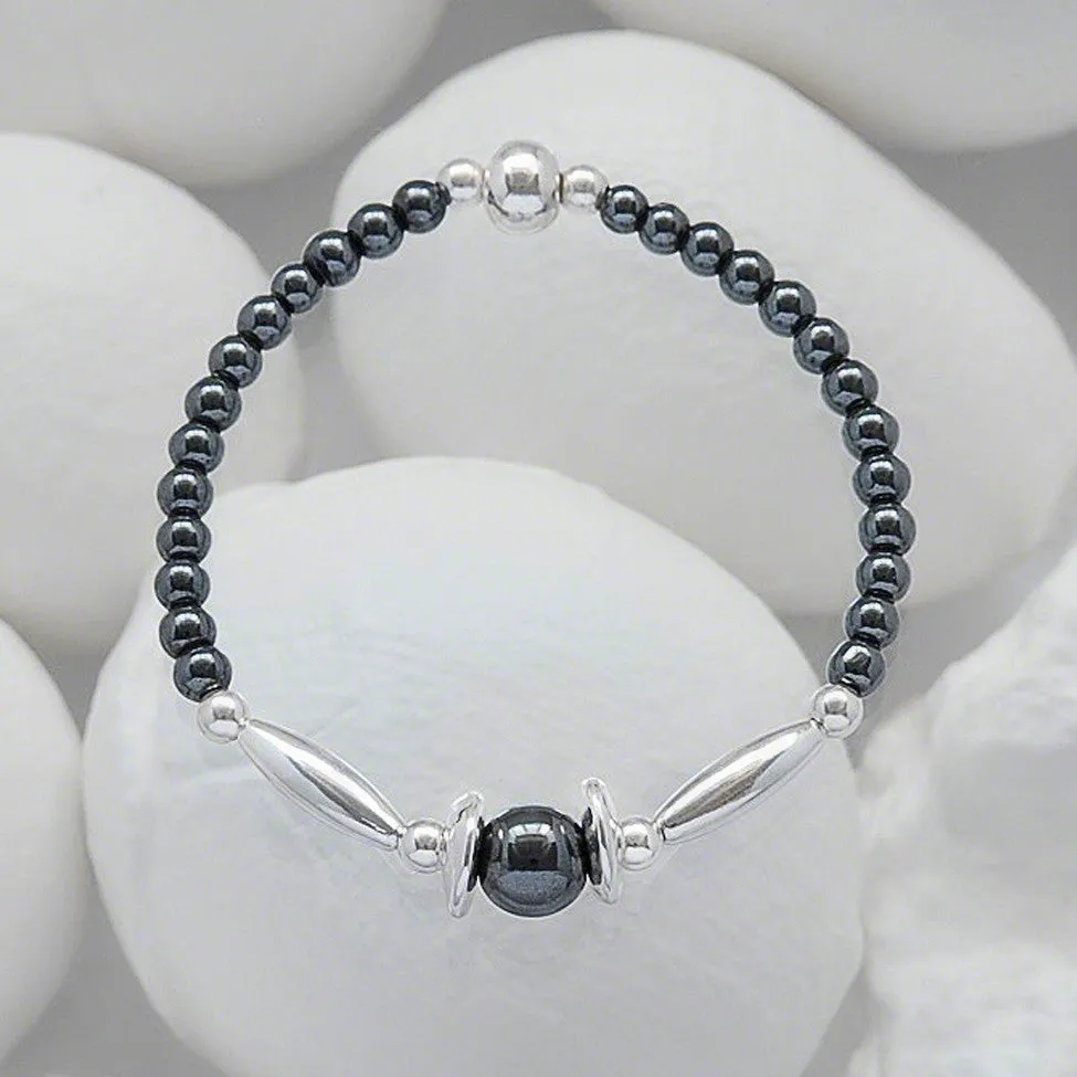 Tillie Hematite Bracelet – Grey