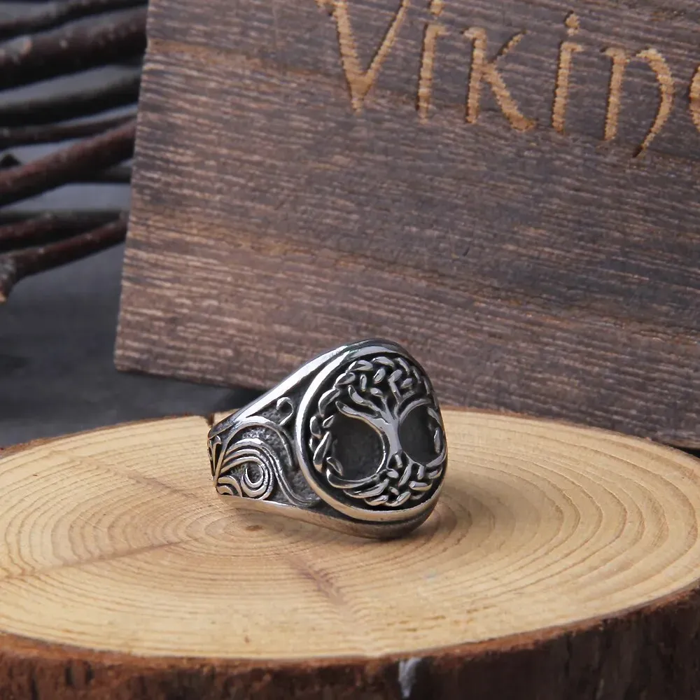 Tree of Life Signet Viking Ring