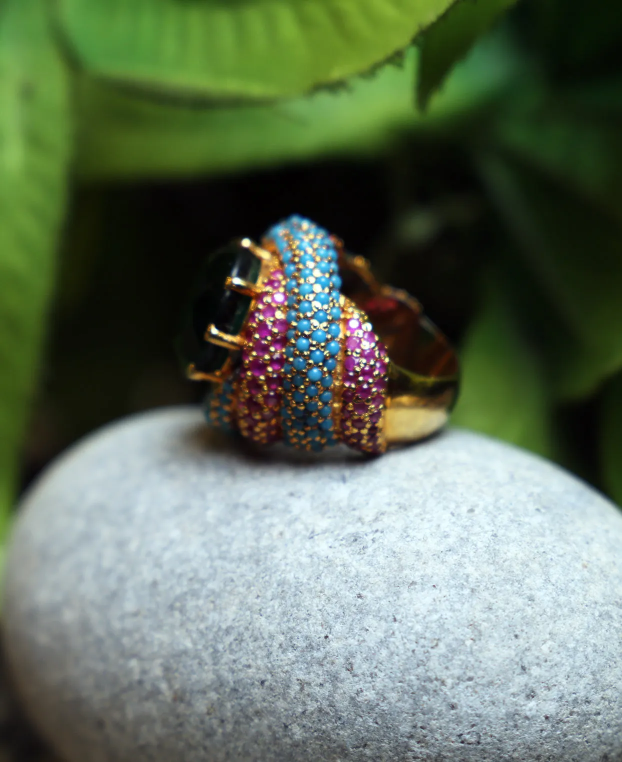 Tri Color Statement Ring