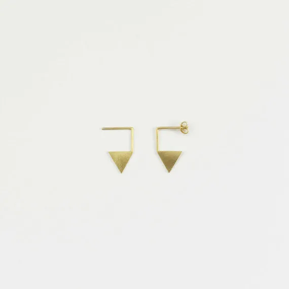 Triangle pendant earrings N°12 in Silver or Gold plated silver