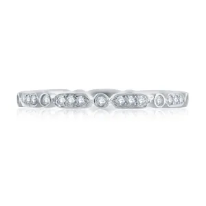 Triple and Single Set Diamond Stackable Band