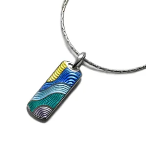 Tropical Waves Enamel Pendant