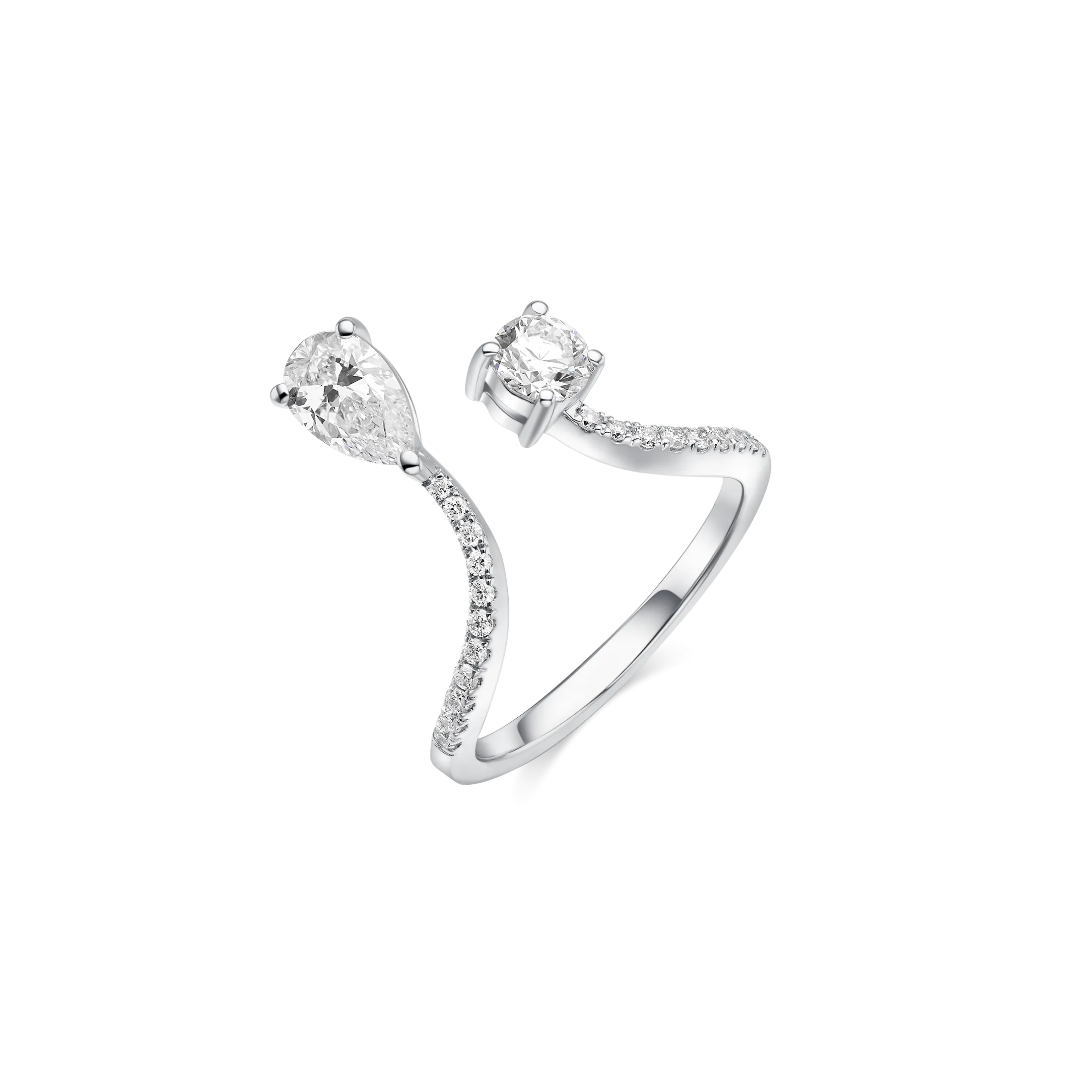 Tulip harmony diamond ring