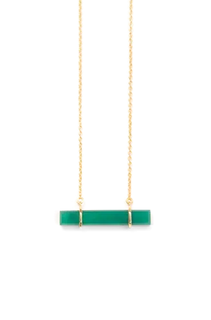 Urban Bar Necklace with Green Onyx