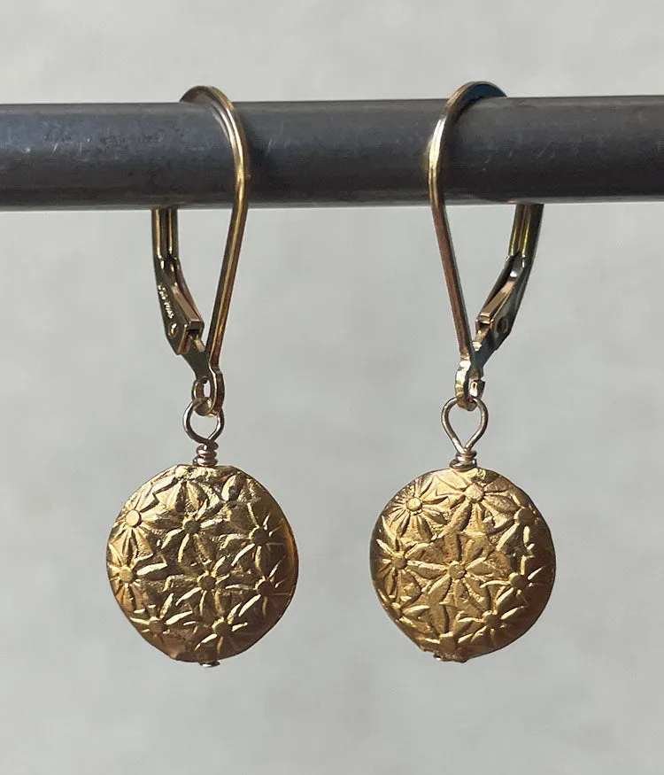 Vermeil Textured Earrings