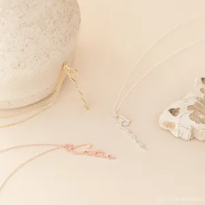 Vertical Minimal Name Necklace