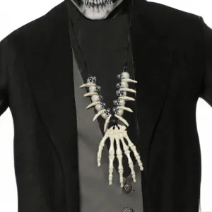 Voo Doo Skelton Hand Necklace Adult Costume Accessory