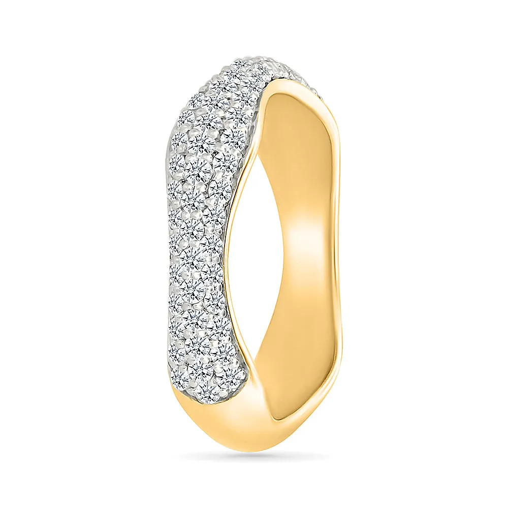 Whimsical  Waves Diamond Ring